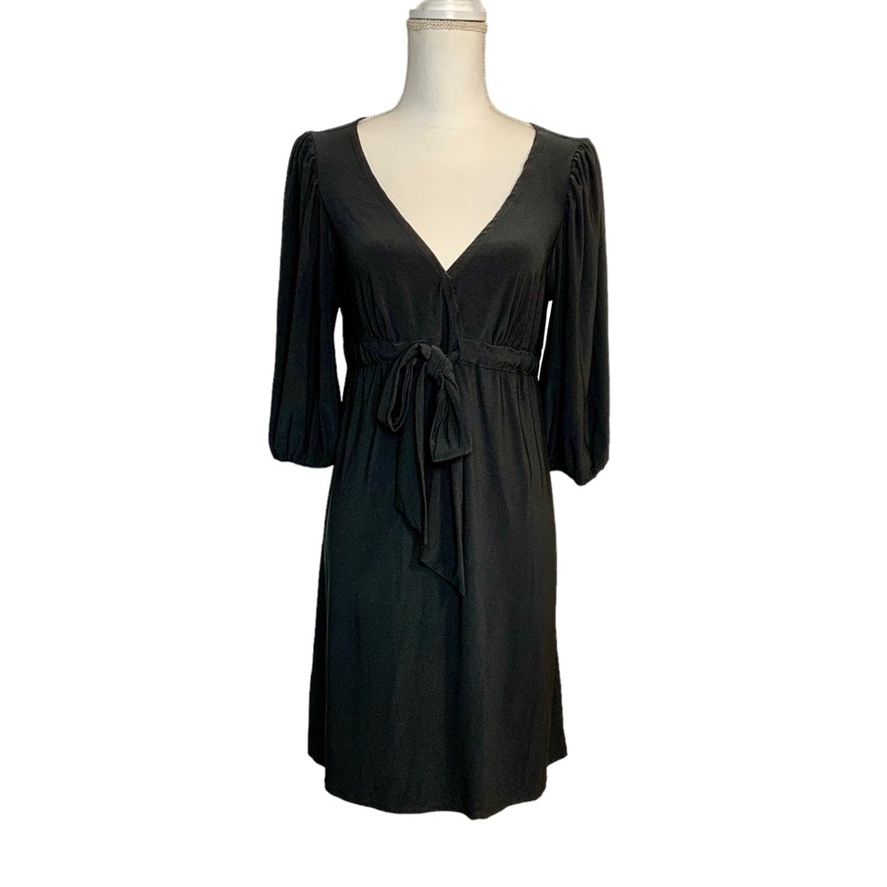BISOU BISOU by Michele Bohbot Tie Waist Long Sleeve Dress